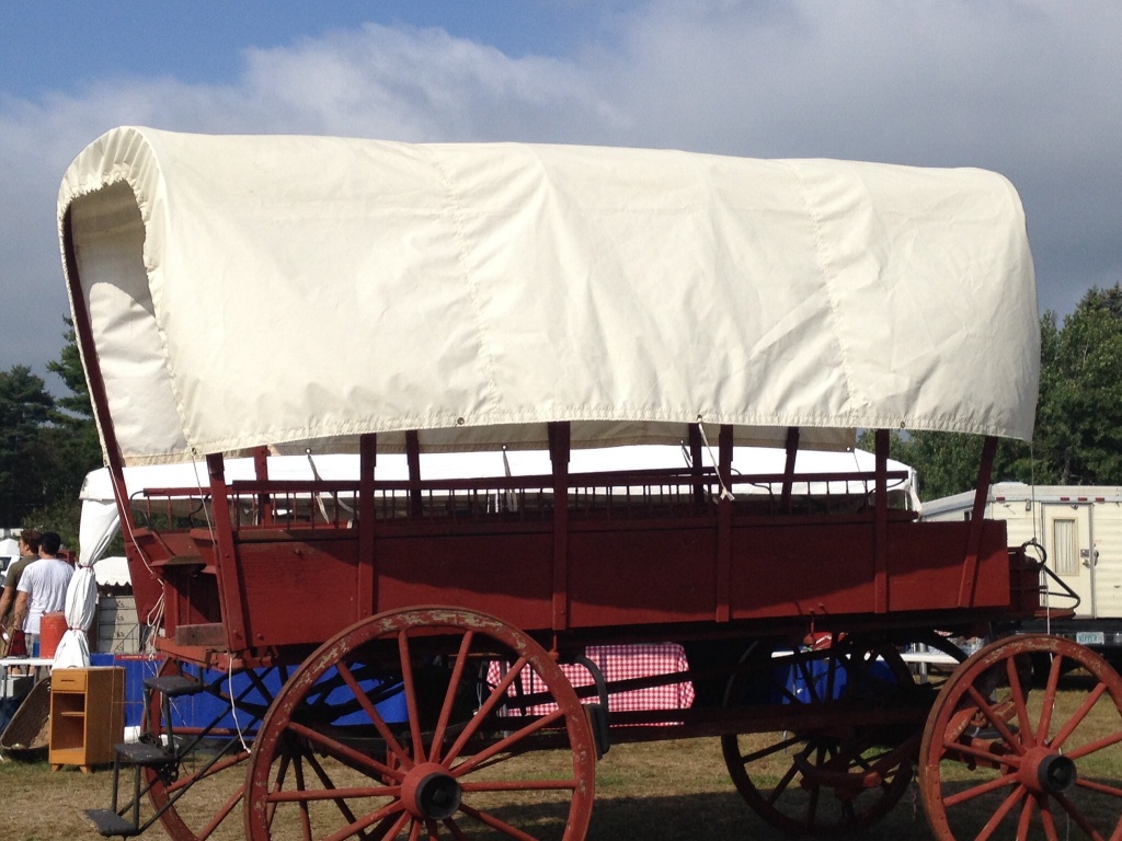covered wagon at brimfield